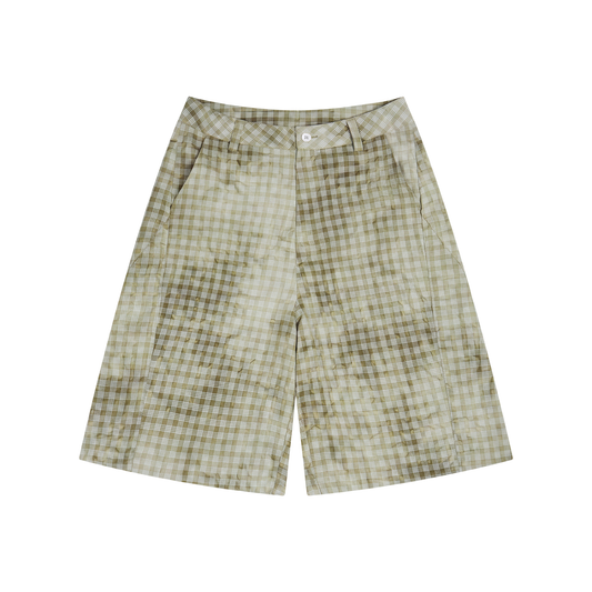 Vintage Wash Plaid Shorts