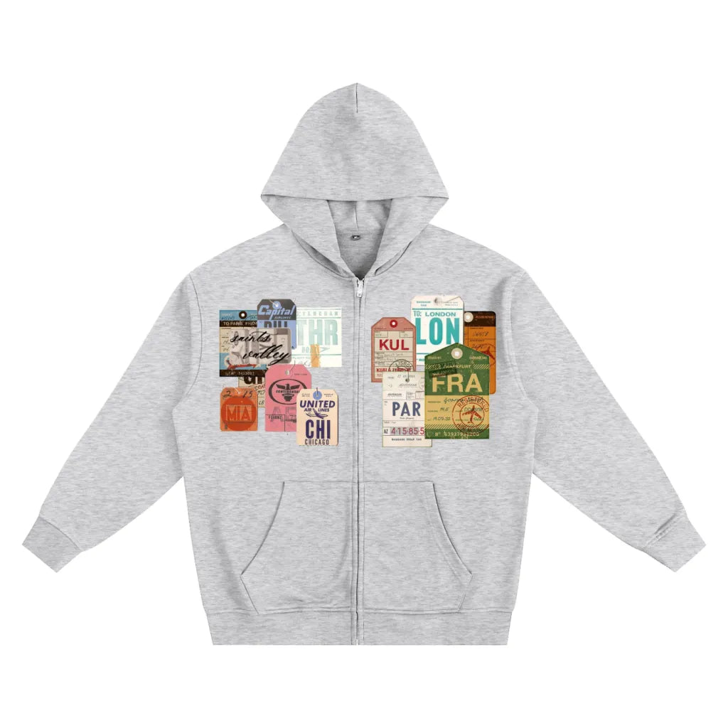 "Boarding" Zip Up Hoodie