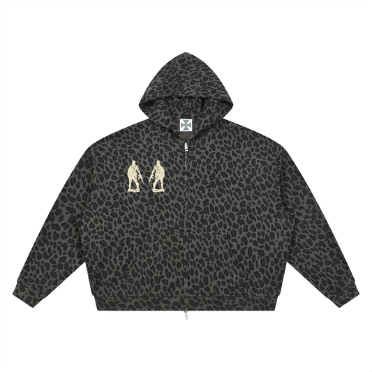 Leopard Zip Up